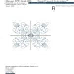 Square Floral Quilt - 4 sizes