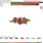 Small Border with Poppies - 4 sizes