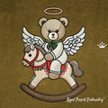 Teddy Bear boy Angel on a Rocking Horse large - 4 sizes