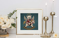 Teddy Bear Girl Angel on a rocking horse - 4 sizes