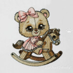 Baby Bear on a rocking Horse - 3 sizes