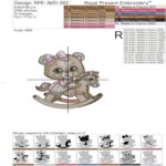 Baby Bear on a rocking Horse - 3 sizes