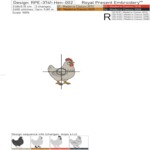 Tiny baroque French Hens set - 4 sizes