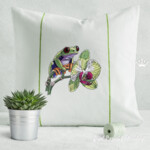 Tropical Frog on an orchid - 4 sizes