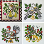 Complete Checkered Twelve Days of Christmas Bundle for Large Hoops - 4 sizes