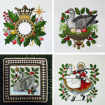 Complete Checkered Twelve Days of Christmas Bundle for Large Hoops - 4 sizes