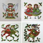 Complete Checkered Twelve Days of Christmas Bundle for Large Hoops - 4 sizes