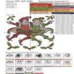 Complete Checkered Twelve Days of Christmas Bundle for Large Hoops - 4 sizes