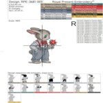 Christmas Bunnies and poinsettia - 4 sizes