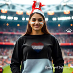 Tricolor flag heart horizontal - 4 sizes