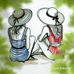 Two Girls Beach large - 5 sizes