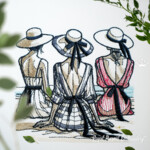 Girls in Straw Hats - 5 sizes