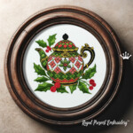 Yuletide Checked Teapot with Holly Set - 4 sizes