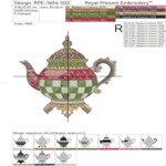 Christmas Baroque Teapot - 3 sizes