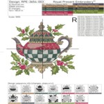 Victorian Christmas teapot - 3 sizes