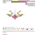 Vintage Floral Scroll Border and Corners Machine Embroidery Set - 4 sizes