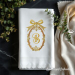 Small Vintage oval frame with bow - 4 sizes