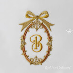 Small Vintage oval frame with bow - 4 sizes