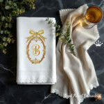 Small Vintage oval frame with bow - 4 sizes