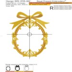 Vintage oval frame with bow - 3 sizes