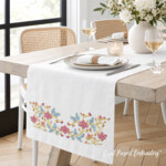 Vintage Floral Scroll Border and Corners Machine Embroidery Set - 4 sizes