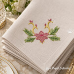 Vintage Floral Scroll Border and Corners Machine Embroidery Set - 4 sizes