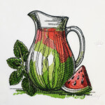 Watermelon cocktail jug set - 4 sizes