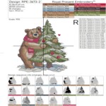 Winter Bear with Christmas Tree - 4 sizes