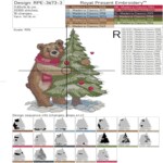 Winter Bear with Christmas Tree - 4 sizes
