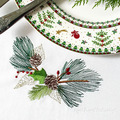 Winter corner with fir branches and pine cone - 3 sizes