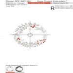 Winter wreath with berries and holly leaves - 3 sizes