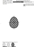 Checkered Applique Eggs with butterfly set - 2 sizes