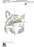Wolf Head Machine Embroidery Design - 5 sizes