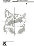 Wolf Head Machine Embroidery Design - 5 sizes
