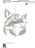 Wolf Head Machine Embroidery Design - 5 sizes