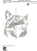 Wolf Head Machine Embroidery Design - 5 sizes