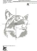 Wolf Head Machine Embroidery Design - 5 sizes