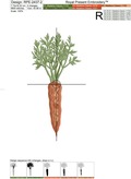 Carrot Machine Embroidery Design - 4 sizes