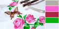 Garden Roses and Butterfly Machine Embroidery Designs Set - 3 in 1