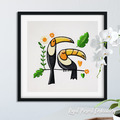 Two Toucans Machine Embroidery Design - 4 sizes