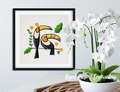 Two Toucans Machine Embroidery Design - 4 sizes