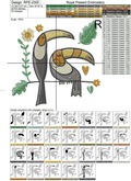 Two Toucans Machine Embroidery Design - 4 sizes