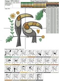 Two Toucans Machine Embroidery Design - 4 sizes