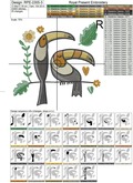 Two Toucans Machine Embroidery Design - 4 sizes