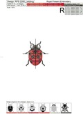 Ladybug flower frame Machine Embroidery Design - 3 sizes