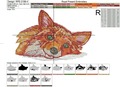 Long stitch Fox Head - 4 sizes
