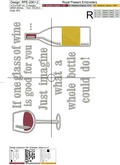 Funny Wine Quote Digital File for Machine Embroidery - 2 sizes