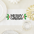 Merry Christmas Inscriptions Machine Embroidery Design - 2 in 1