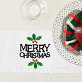 Merry Christmas Inscriptions Machine Embroidery Design - 2 in 1
