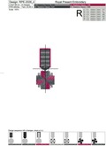 Two Stylized Medals Machine embroidery designs set